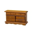 thumbnail image 4 of Mini mueble de TV artesanal para casa de muñecas 1:12, con cajones, armario de almacenamiento de madera para decoración, adornos, accesorios, casa de, 4 of 9