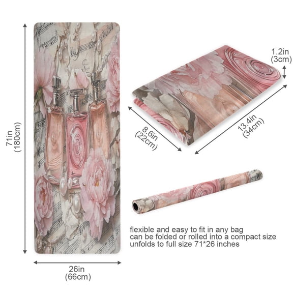 BZSMCE Yoga Mat Women Perfume with Flowers Fitness Mat