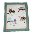 thumbnail image 4 of BabyFad Owl Turquoise 9 Piece Crib Bedding Set, 4 of 6