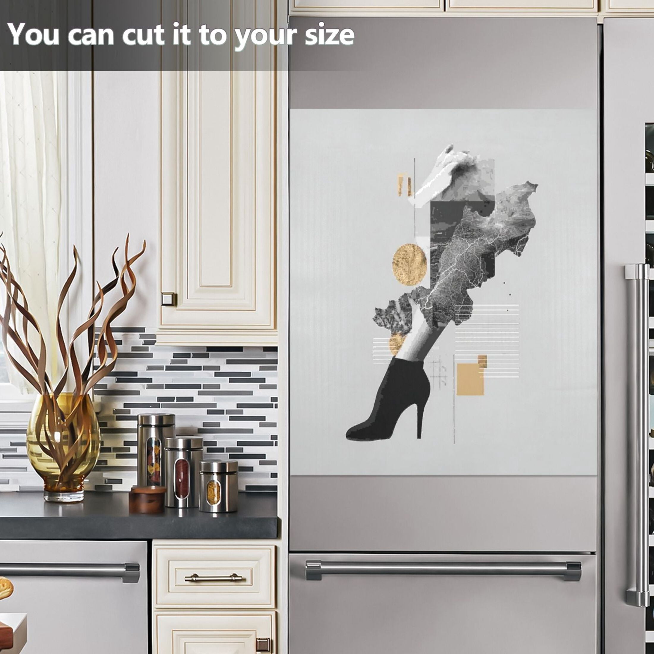 IAUYY Magnetic Decorative -23x26 Inch,Removable DIY Art for Dishwasher Refrigerator and Other Metal Surfaces,The Legs Of A Woman