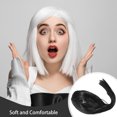 thumbnail image 4 of DEEPCRAFF Long Black Synthetic Wig Straight Hair Texture for Sophisticated Decoration, 4 of 6