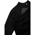 thumbnail image 5 of YiZYiF Womens Long Sleeve Ballet Dance Leotard Dress Solid Gymnastic Exercise Dress, 5 of 7