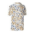 thumbnail image 2 of Aloohaidyvio Women's Hawaiian Shirts Coconut Button Summer Soft Button Down Shirts Short Sleeve, 2 of 4