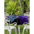 thumbnail image 2 of Outdoor Tablecloth with Umbrella Hole and Zipper, Purple Fruit Round Table Cloth 60 Inch Waterproof Tablecloth, Modern Minimalist Decor Black Background Picnic Table Cover for Patio Camping, 2 of 7
