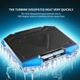 thumbnail image 3 of Matsuzay Enfriador ajustable para computadora portátil Base de enfriamiento para computadora portátil con 5 ventiladores silenciosos para videojuegos de Teléfono y Comunicación negro y azul, 3 of 6