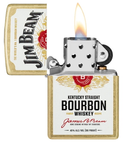 Zippo Lighter - Customized Engraved Message on Windproof Jim Beam 46305