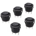 thumbnail image 1 of 5Pcs On/Off/On Round Rocker Switch 12-250V Car Automotive 20mm SPDT 2 Way Dash SPST Contact 3-Pins Toggle Switch Set, 1 of 9