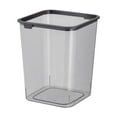 thumbnail image 1 of Contenedor de basura canasta de canasta de cesta minimalista abierta top 15 litera de basura de basura basura para tocador de cocina baño de baño negro y gris, 1 of 8