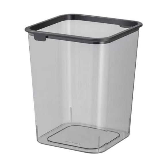 Papelera de 15 litros, abierta, para oficina negro y gris
