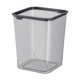 thumbnail image 1 of Papelera de basura con tapa abierta, cubo de hielo minimalista, 15 l, para baño negro y gris, 1 of 9
