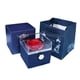 thumbnail image 4 of Caja de regalo con forma de rosa para joyas, expositor de joyas, caja para guardar collares y pendientes. Azul, 4 of 6