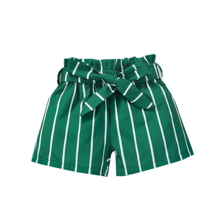 

Toddler Bowknot Girls Summer Printed Shorts Casual Baby Striped Girls Pants Summer Short Pants for Teen Girls