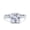 Silver, variant on Art Deco Cushion Wedding Engagement Ring Size-5 Simulated CZ 925 Sterling Silver
