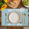 thumbnail image 4 of Blue Gnomes Easter Placemats Set of 6, Eggs Botanical Carrot Pastoral Placemats for Dining Table, Place Mats for Kitchen Tabletop, Waterproof Wipeable Dining Table Mats Set, 4 of 9