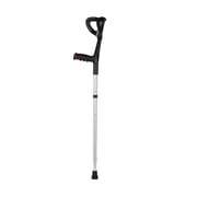 Lightweight Foldable Forearm Crutch, Aluminum Walking Stick,Height Adjustable, Ergonomic Handle with Comfortable Grip(Black)