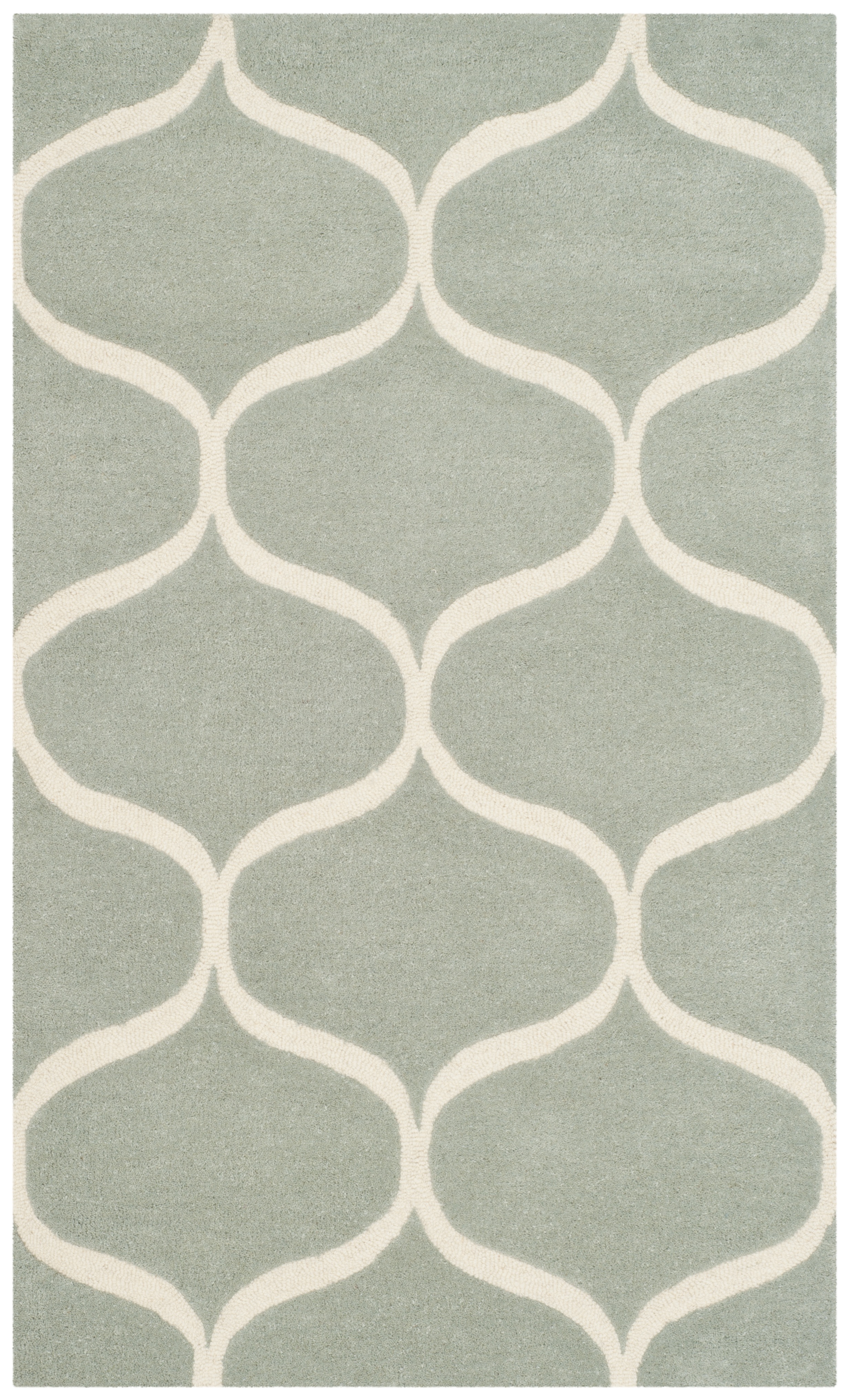 SAFAVIEH Cambridge Jared Geometric Wool Area Rug, Gray/Ivory, 3' x 5'