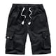 thumbnail image 1 of Pantalones cortos cargo para hombre, cintura elástica, corte relajado, pantalones cortos de trabajo informales de algodón para verano, 1 of 5