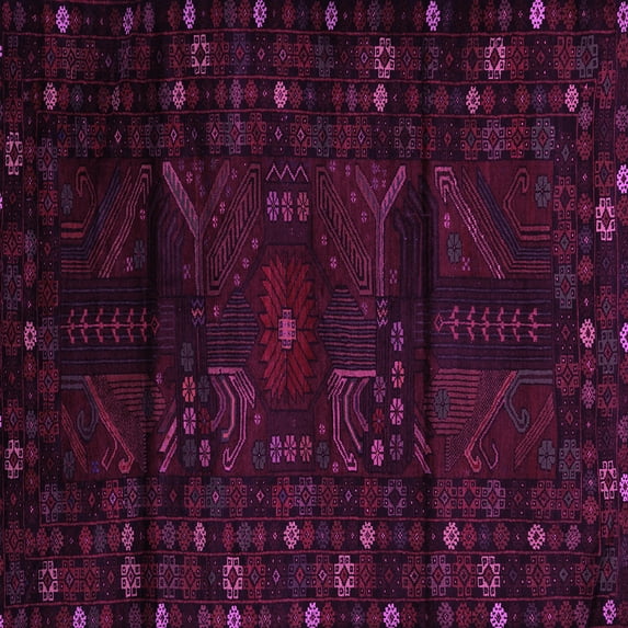 Ahgly Company Indoor Square Persian Pink Traditional Area Rugs, 6' Square
