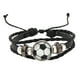 thumbnail image 3 of Pulsera de fútbol Pulsera trenzada de cuero Pulsera de moda con cuentas de fútbol brillante para fanáticos del equipo, 3 of 9