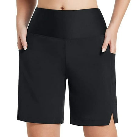 MSJUHEG Seamless Bikini Bottom Bathing Suit Bottoms Bikini Thong Low Rise Bikini Bottoms Full Coverage Bikini Bottom Swim Shorts With Pockets Board Swimsuit Bathing Shorts Bathing Suit Bottom Black S