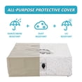 thumbnail image 5 of ESSENTIAL LOUNGER 35 inch Concrete Propane Fire Pit Table, 50,000 BTU Outdoor Square Firepit Table with Propane Tank Table, Glass Wind Guard and Waterproof Cover, White, 5 of 17