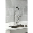 thumbnail image 3 of Kingston Brass LS8508DL Concord Single-Handle Deck-Mount Pre-Rinse Kitchen Faucet with Pot Filler, Brushed Nickel, 3 of 7