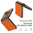 thumbnail image 4 of SaniMore for Motorola Moto Razr 6.7" Folding Armored Case, Rugged PC & TPU Bumpers Magnetic Cover Support Wireless Charging Military Grade Shockproof Heavy Duty Protective Shell, Orange, 4 of 7