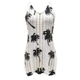thumbnail image 4 of Womens Swim Coverup Knitted Hollow Vest Blouse Beach Bikini With Short Skirt Sunscreen Cover-Up White,S, 4 of 4