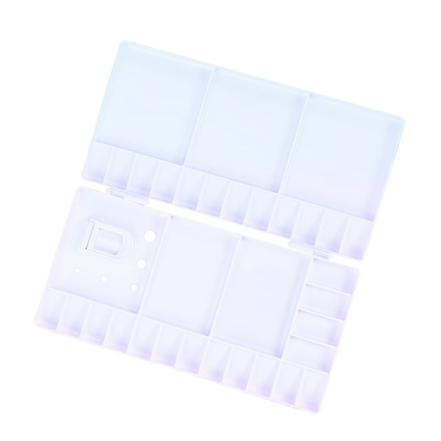 CHICHUMID travel watercolour palette plastic paint dish for students white practical folding 1Pcs