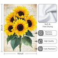 thumbnail image 3 of 2 Pcs Funny Kitchen Towels,Sunflowers on Vintage Paper Microfiber Dish Towels,Kitchen Tea Towels,Kitchen Towel Set (18" X 26"), 3 of 3