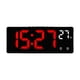 thumbnail image 2 of Reloj despertador digital con pantalla grande y control de voz regulable para mesa y viajes. número rojo, 2 of 9