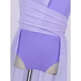 thumbnail image 7 of CHICTRY Big Girls Ruched Lyrical Ballet Dance Dress Contemporary Dance Costume Lavender 14, 7 of 7