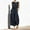 Black, variant on Womens Cotton Linen Jumpsuits Sleeveless Loose Wide Leg Jumpsuit Crewneck Elastic Waist Long Pant Romper with Pockets