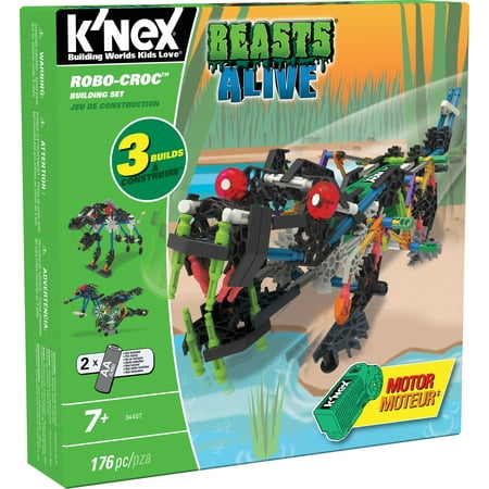 K'NEX - Beasts Alive Robo-Croc Building Set - 176 Pieces - Ages 7 - Engineering Educational Toy