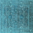 thumbnail image 1 of Ahgly Company Indoor Square Oriental Light Blue Industrial Area Rugs, 6' Square, 1 of 4