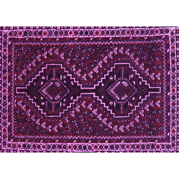Ahgly Company Indoor Rectangle Persian Purple Traditional Area Rugs, 5' x 7'