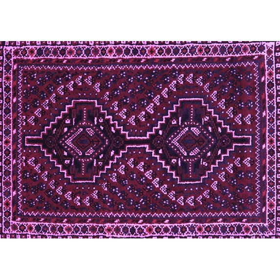 Ahgly Company Indoor Rectangle Persian Purple Traditional Area Rugs, 2' x 3'