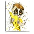 thumbnail image 3 of Design Art Lemur Eating Banana Graphics Art Canvas Print, 3 of 3