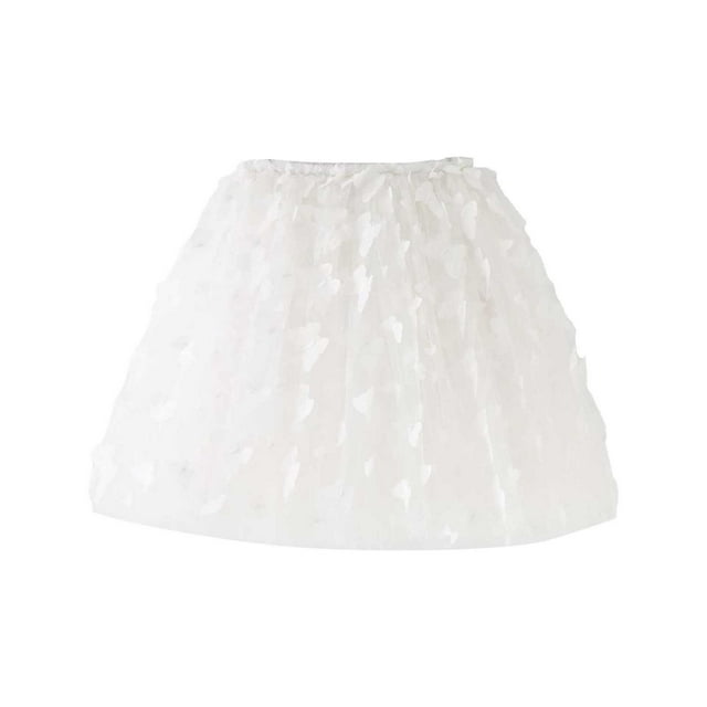 MIASHUI Jupe de Danse Ballet pour Filles Fête avec Nœud pour Enfants Tout-Petits Tutu Blanc, 4-5 Ans