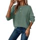 thumbnail image 3 of Suéteres de Mujer de Otoño, Informales, de Larga, Ligeros, de Gran Tamaño, Tipo Pulóver Verde XL, 3 of 7