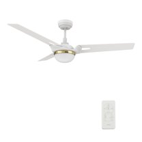 Smaair 52'' 3 Blades White Smart Wifi Modern LED Ceiling Fan with Remote