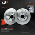thumbnail image 5 of A-Premium 11.42 inch (290mm) Rear Drilled and Slotted Disc Brake Rotors + Ceramic Pads Kit Compatible with Select Mercedes-Benz Models - C230/C240/C280/C350/C320/E320/E430/SLK300/SLK350/CLK320/CLK350, 5 of 9