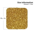 thumbnail image 3 of Kll Square Drink Coasters Set Of 4,Pu Leather Absorbent Coasters Set Decorative Coffee Cup Coasters Housewarming Gift For Home Decor-Gold Glitter, 3 of 9