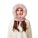 thumbnail image 4 of 3 In 1 Knitting Hat With Scarf And Mask Upgraded 3-in-1 Fleece Lined Winter Knitwindproof Warmth Balaclava For Women, 4 of 8
