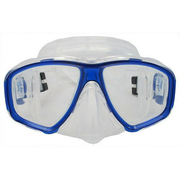 Scuba Blue Dive Mask FARSIGHTED Prescription RX Optical FULL Lenses ( 1.0)