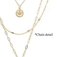 thumbnail image 3 of Smiley Face Charm Triple Layered Necklace, 3 of 5