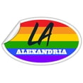 thumbnail image 2 of Alexandria LA Louisiana Rapides County Rainbow Pride Flag 6 Stripes Pride Flag Euro Decal Bumper Sticker 3M Vinyl 3" x 5", 2 of 3