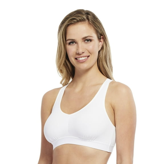 Carole Martin Active Racerback Wireless Comfort Bra Style 7305 White 34