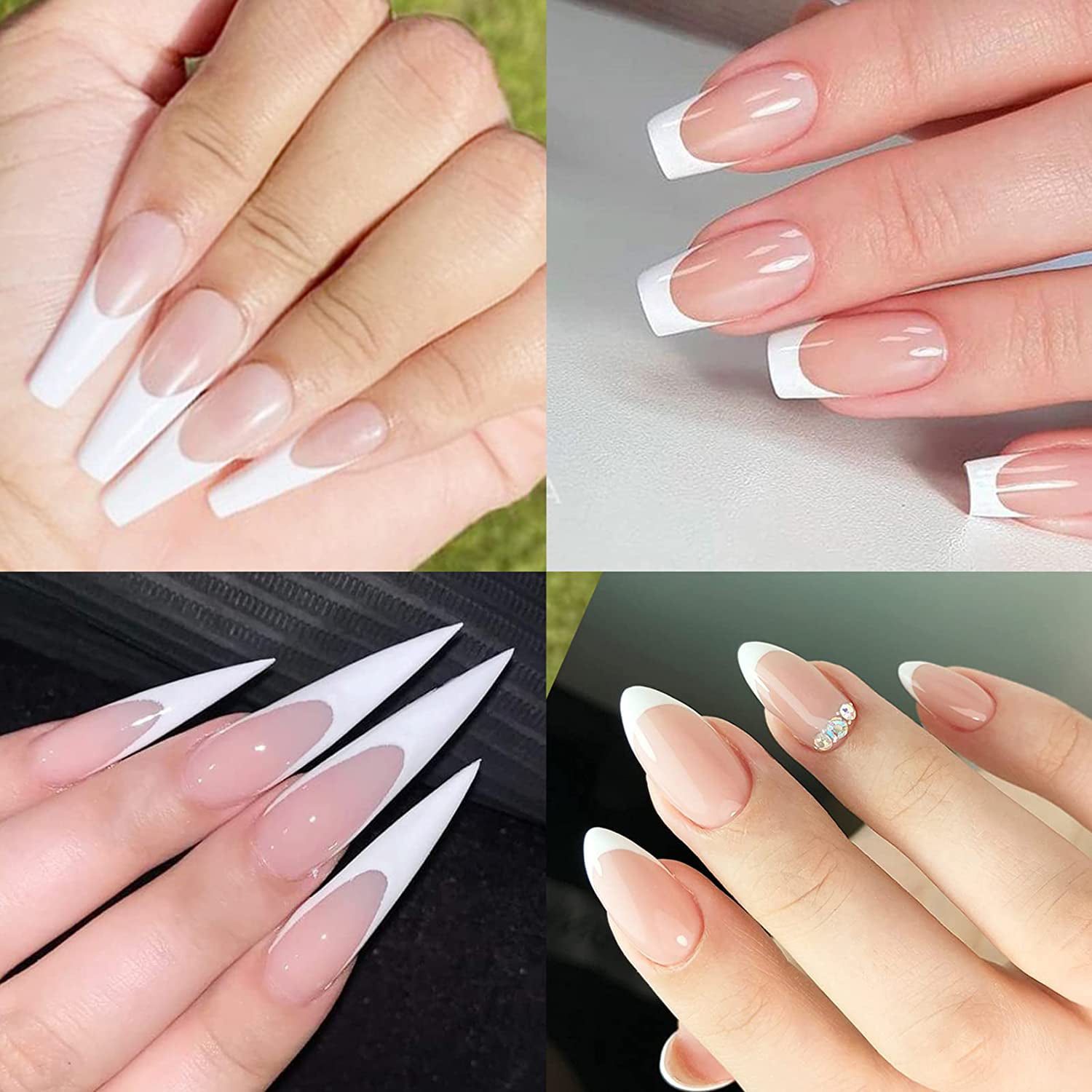 French Tip Vinyl Nail Guides Choice of 60 or 150 Guides Classic or Deep  French Repositionable Airbrush Stencil DIY Nails 