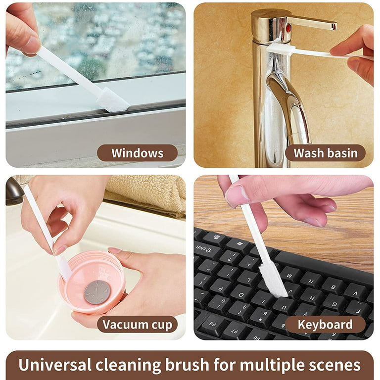 Crevice Hole Brush,Deep Detail Scrubber,Tiny Window Door Track Groove Gap  Cleaning Brush,Bottle Caps/Keyboard Scrub Brush,Cleaner Tool with Thin
